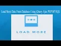 Auto Load More Data From Database Using jQuery Ajax PHP MySQL php developer