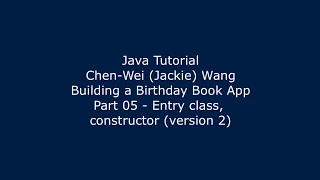 Java Tutorial Birt ay Book App 05