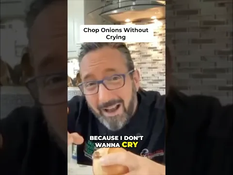 Stop Crying When Cutting Onions: Genius Kitchen Hack! #chefdez #cooking #cuttingonions #onions