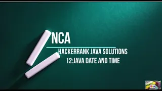 12 Java Date and Time Hackerrank java solutions