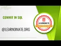 Commit in SQL Learnomate Technologies