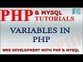 PHP Tutorial Variables Data Types Examples of Variables in php