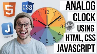 How to Create an Analog Clock Using HTML CSS and JavaScript Beginner Tutorial