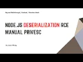 Cyber Security CTF Vulnhub Shuriken Node Node js Deserialization RCE Manual PrivEsc