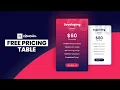 How to Make a COOL Pricing Table Design in Elementor for FREE WordPress Elementor Tutorial