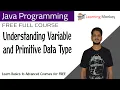 Understanding Variable and Primitive Data Type Lesson 3 Java Programming Learning Monkey