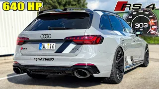 BIG TURBOS On AUDI RS4 B9 Is INSANE REVIEW On AUTOBAHN 