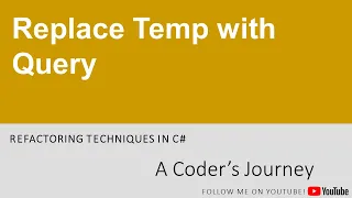 Refactorings Techniques in C - Replace Temp with Query