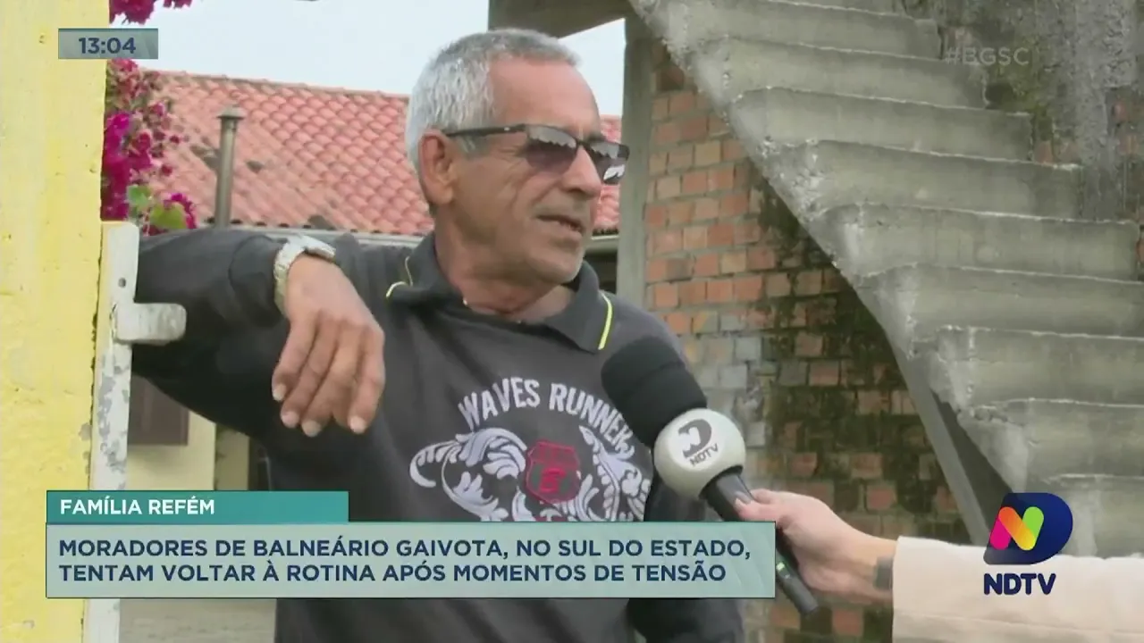 Moradores de Balneário Gaivota buscam voltar a rotina após momentos de tensão com família refém