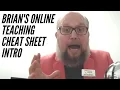 Brian Buffington s Online Teaching Cheat Sheet Intro