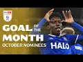 Vote for the Sky Bet Championship Goal of the Month October 2025