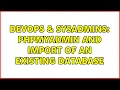 DevOps SysAdmins phpmyadmin and import of an existing database