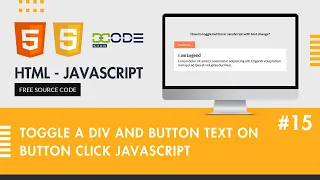 Toggle A Div And Button Text On Button Click JavaScript JavaScript Toggle