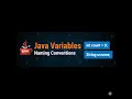 Java Language Variables Naming Conventions