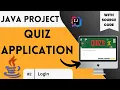Quiz Application Part - 1 Java Project with source code