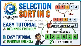 Selection Sort in C Complete Code Explanation Line by Line Easy for Beginners