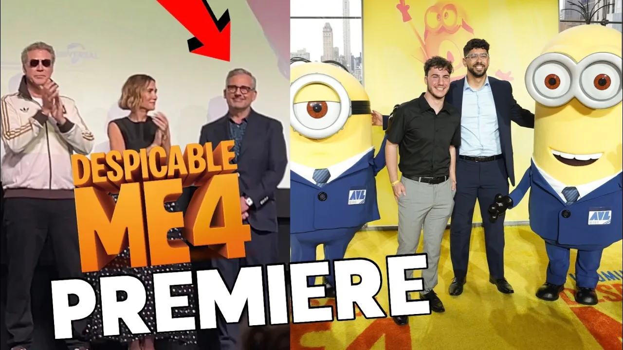Despicable Me 4 Movie Premiere Behind The Scenes (Steve Carell Will Ferrell Minions in Real Life) poster