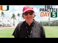 INSTANT REACTION to 5TH Miami Hurricanes Fall Football Practice