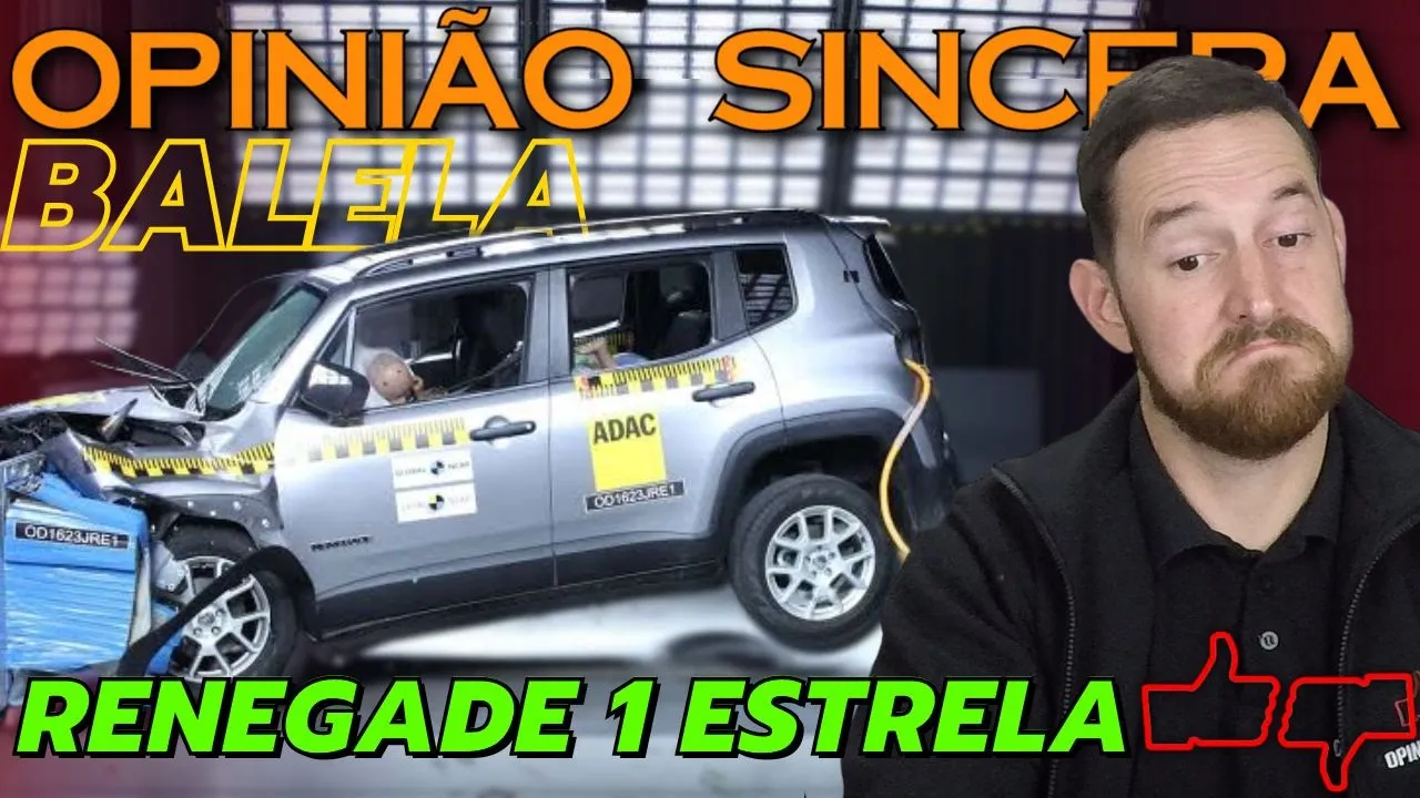 Renegade 1 estrela no crash test! Mas em versão não vendida no Brasil? Como Latin NCAP nos confunde!