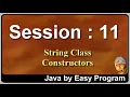 Session 11 Learn Java By Easy Program String Constructor