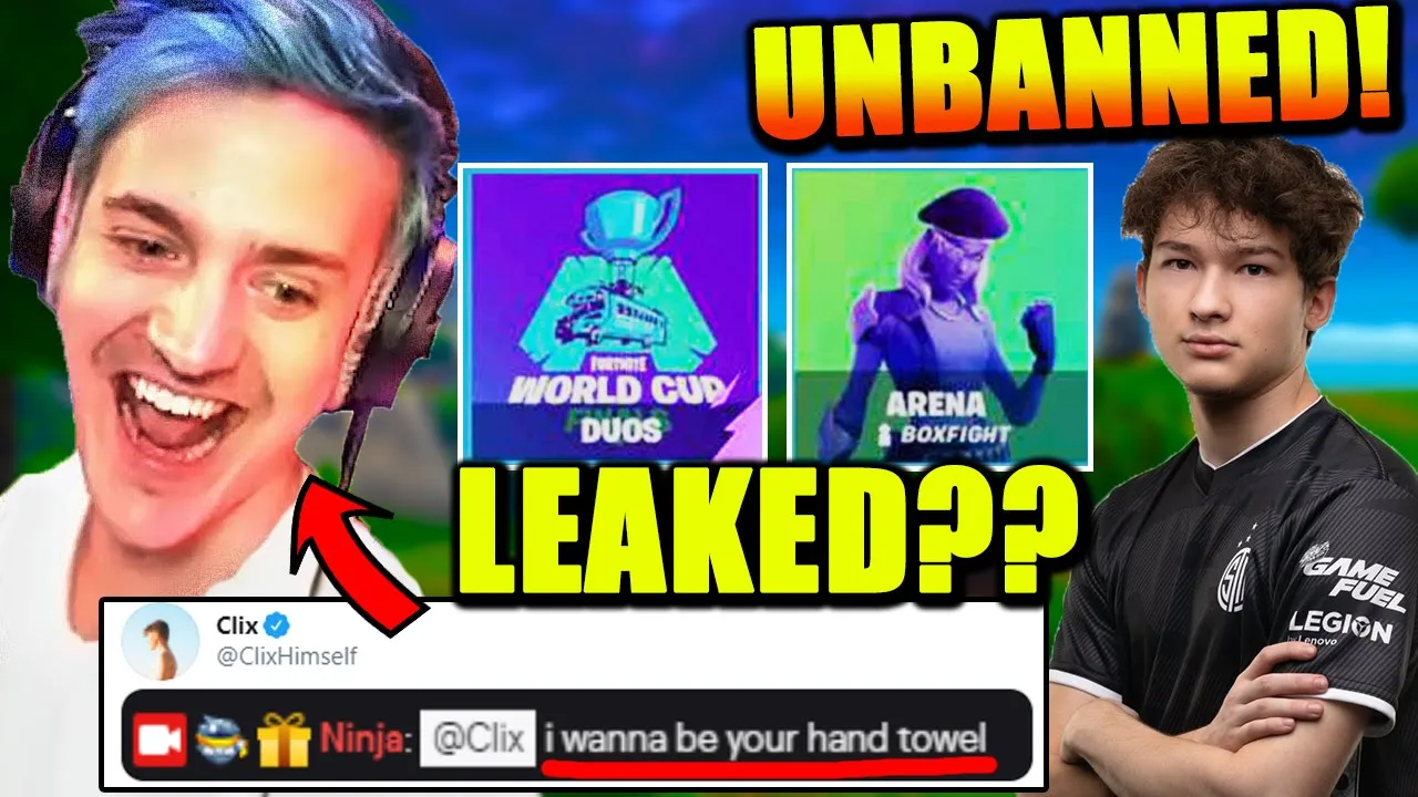 Ninja UNBANNED ZexRow! Clix Towel = Ninja? Fortnite World Cup & Box Fight Arena Modes?  KNG House!