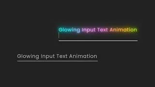 Glowing Input Text Animation Using HTML CSS JavaScript