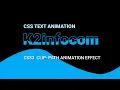 CSS3 WATER WAVE TEXT ANIMATION USING CSS CLIP-PATH PURE CSS3 TEXT ANIMATION EFFECT NO JAVASCRIPT