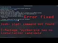 How to install Pip2 bash pip2 command not found fixed Kali2020