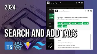 Build a custom tags input component with React Tailwind shadcnUI and the NPM registry REST API