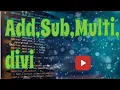 Addition subtraction multiplication division user defined C programming