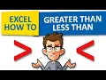 Excel If Greater Than and If Less Than Formula
