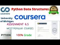 Python Data Structures Assignment 6 5 Solution Coursera Assignment 6 5 Python Data Structures