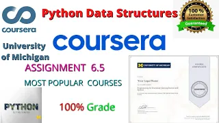 Python Data Structures Assignment 6 5 Solution Coursera Assignment 6 5 Python Data Structures