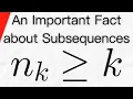 An Important Fact about Subsequences Real Analysis