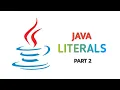 Java Tutorial Literals in Java