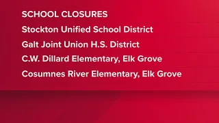 California Winter Storm NorCal school closures updates