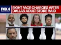 Eight facing charges after Dallas adult store raid