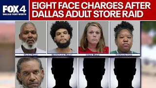 Eight facing charges after Dallas adult store raid