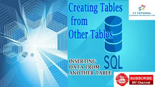 SQL-Creating Tables from Other Tables Inserting Data Into a Table From Another Table