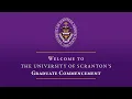 The University of Scranton 2026 Graduate Commencement