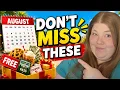 August 2026 Freebies Free Food Grants Settlement Money