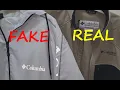 Columbia softshell jacket real vs fake How to spot fake Columbia rain jackets and coats