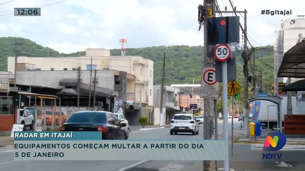 Radares começam a multar a partir do dia 5 de janeiro em Itajaí