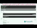 FastAPI login with PyJWT token authentication
