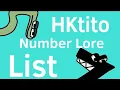 Hktito Number Lore Chart List