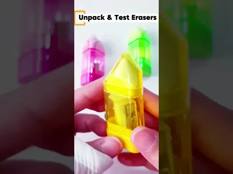 cleanest eraser? unpacking and testing #stationery #schoolsupplies