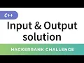 HackerRank Solution Input and Output in C