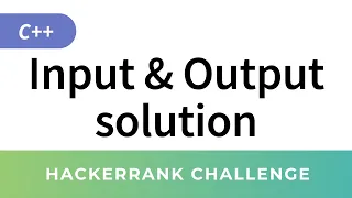 HackerRank Solution Input and Output in C