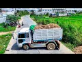 Download Lagu Best Activities! KOMATSU D31P Dozer Pushing Soilrock with 5Ton Dump Trucks Unloading soil Filling up