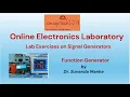 Online Electronics Laboratory Signal Generator Function generator